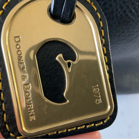 Dooney & Bourke Black Pebbled Leather Satchel - Picture 6 of 9